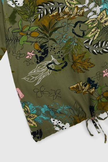 Oliwkowa koszula wiskozowa