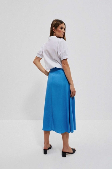 Spódnica z dodatkiem lnu lazurowa