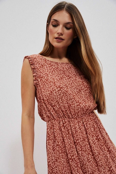 Wzorzysta sukienka brązowa