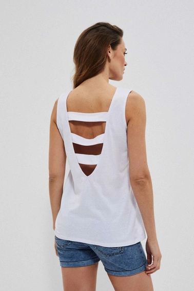 Koszulka z metalicznym nadrukiem biała