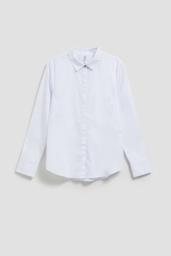 Gładka koszula biała