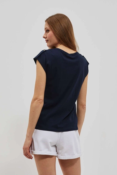 Bawełniana bluzka granatowa