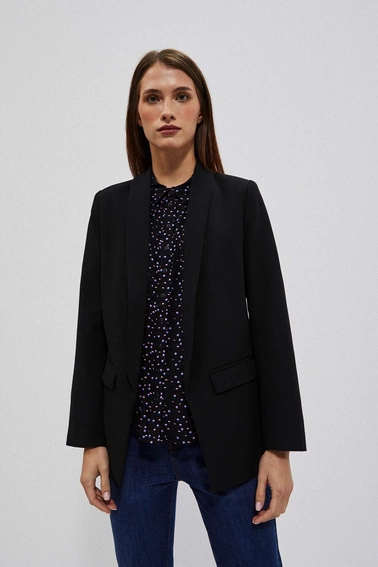 Gładka marynarka czarna