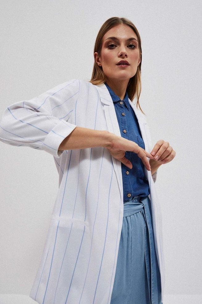 Marynarka w paski biała