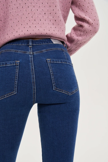 Jeansy rurki granatowe