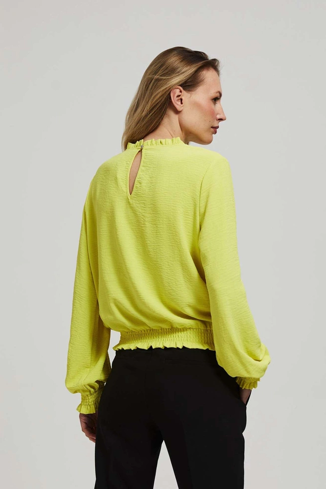 Gładka koszula limonkowa