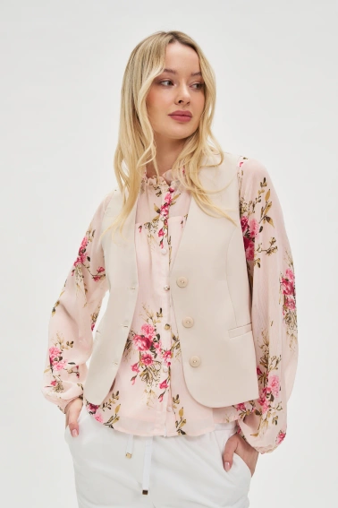 Elegancka kamizelka beżowa