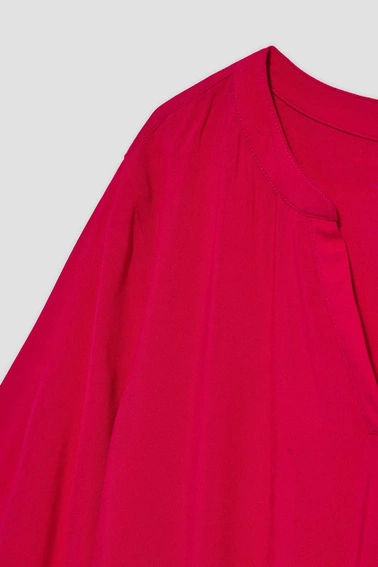 Koszula z wiązaniem truskawkowa