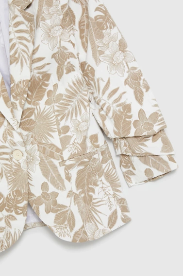 Marynarka z wzorem beżowa