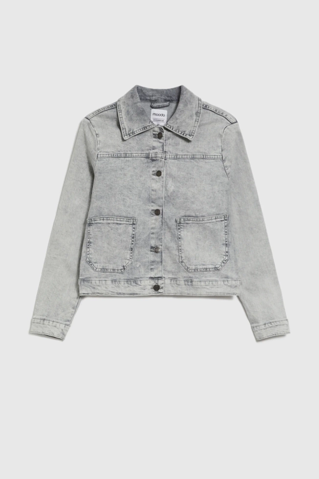 Jeansowa kurtka szara