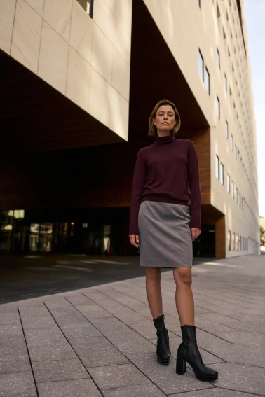 Gładki golf burgundowy