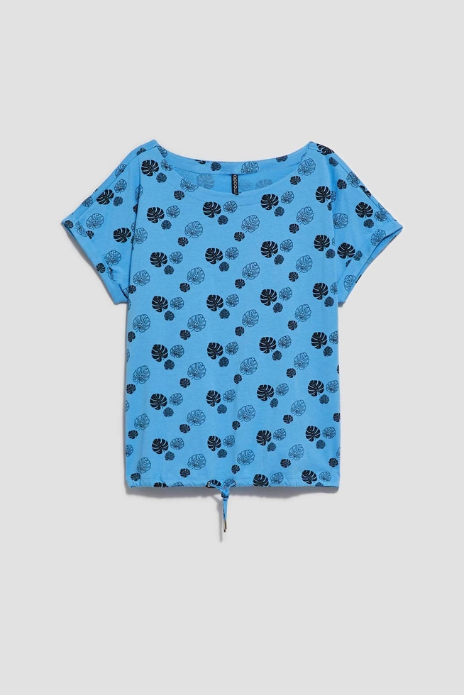 T-shirt z nadrukiem błękitny