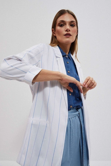 Marynarka w paski biała