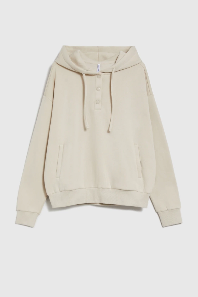 Bluza z kapturem beżowa