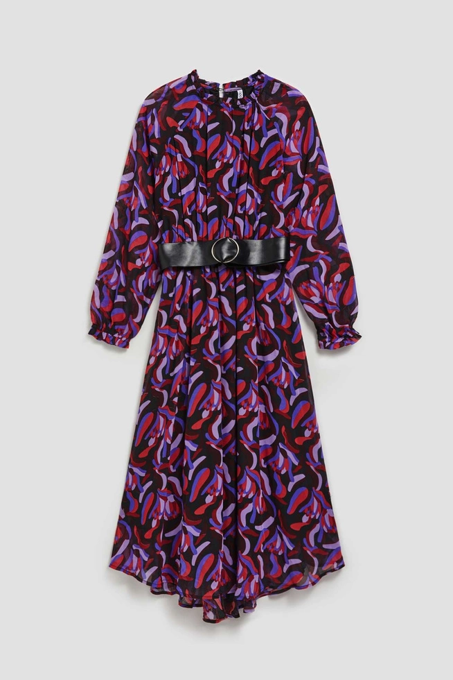 Sukienka midi z paskiem