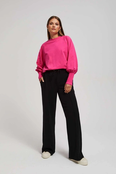 Bluza z bufiastymi rękawami fuksjowa