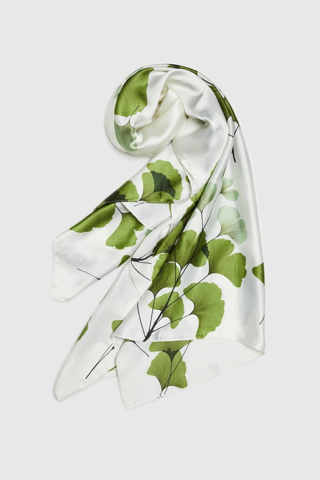 Szalik z nadrukiem zielony