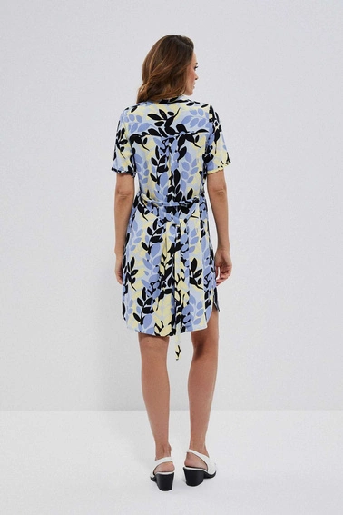 Sukienka z wiskozy z wiązaniem