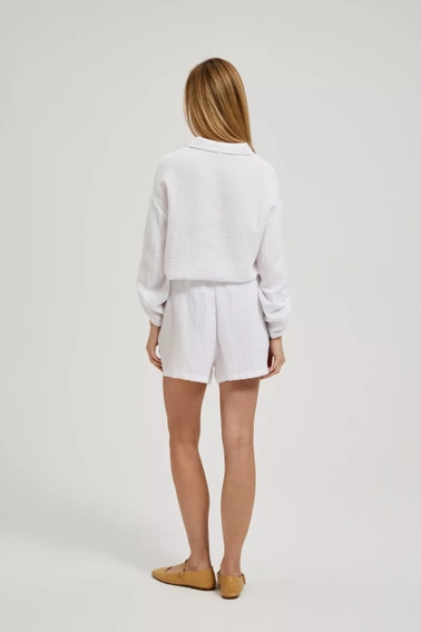 Bawełniane białe szorty