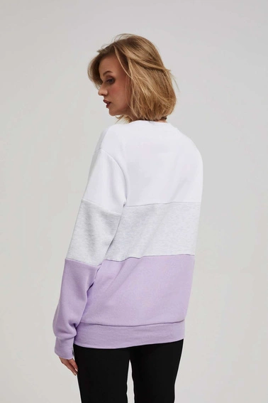 Bluza z nadrukiem lawendowa