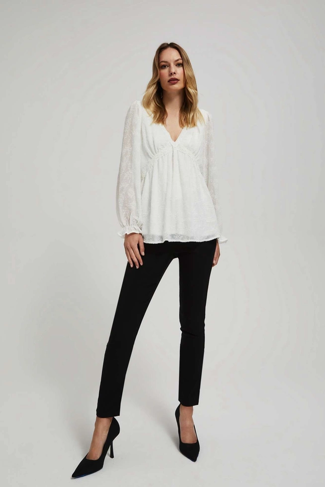 Koszula biała z bufiastymi rękawami