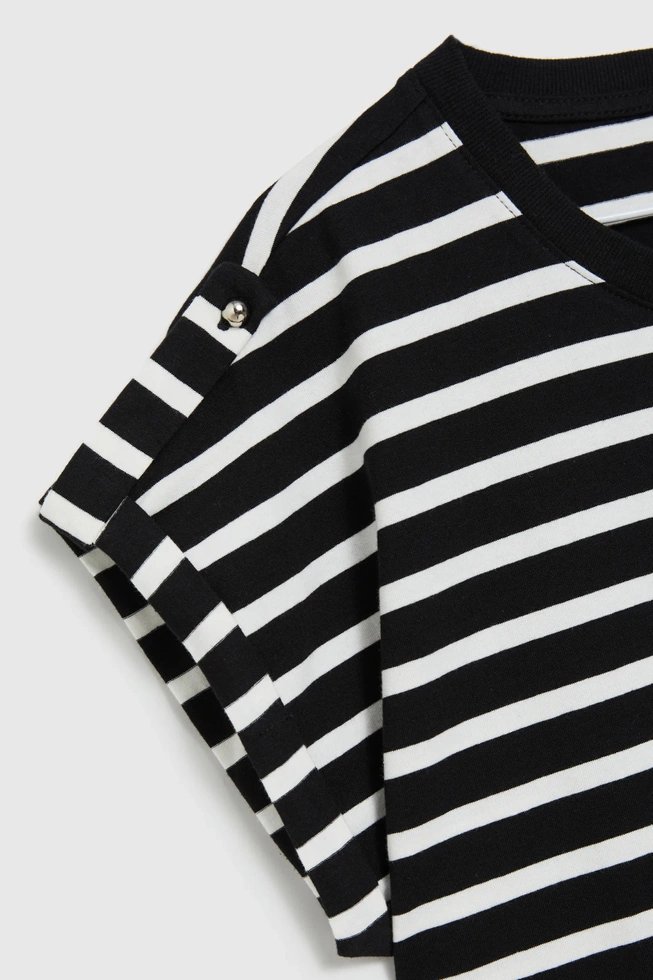 Prosta bluzka w paski czarna