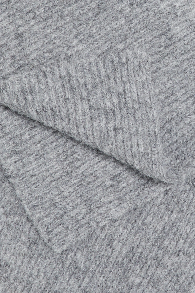 Szal z dodatkiem wełny szary