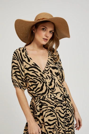 Kapelusz z szerokim rondem beżowy