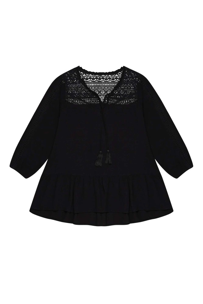 Wiskozowa koszula z frędzlami