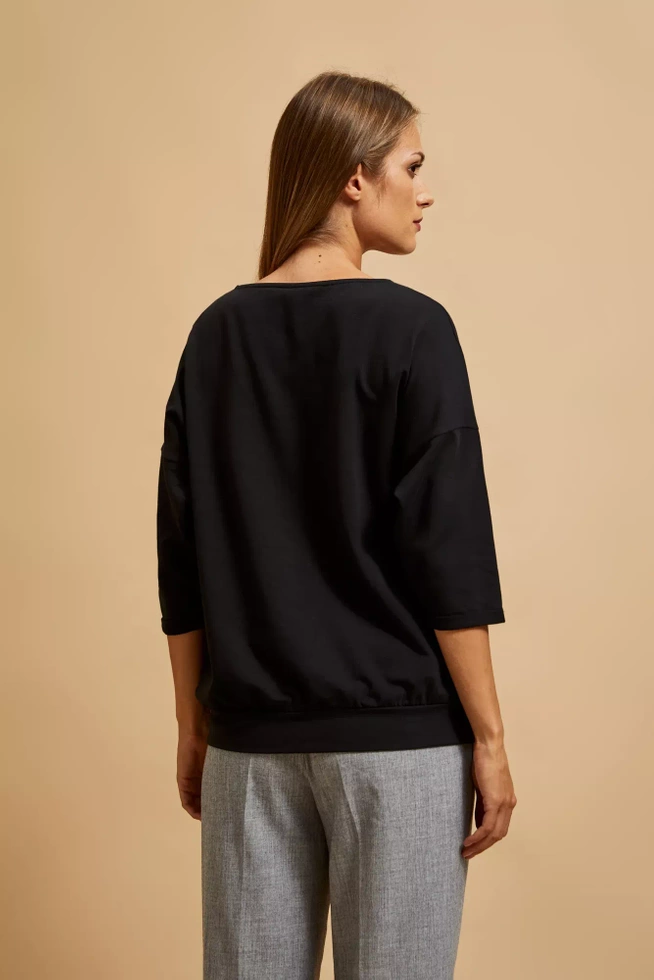 Bluza z rękawami 3/4 czarna