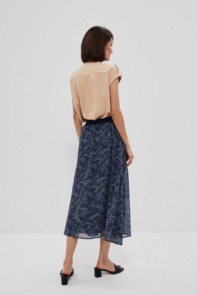 Wzorzysta spódnica granatowa