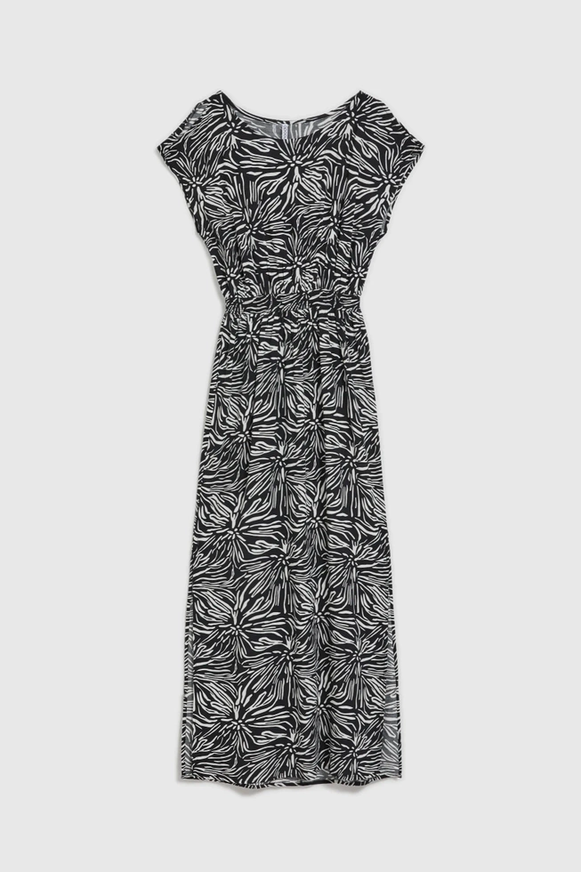 Wiskozowa sukienka maxi czarna