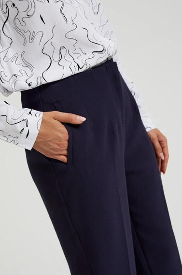 Spodnie cygaretki granatowe