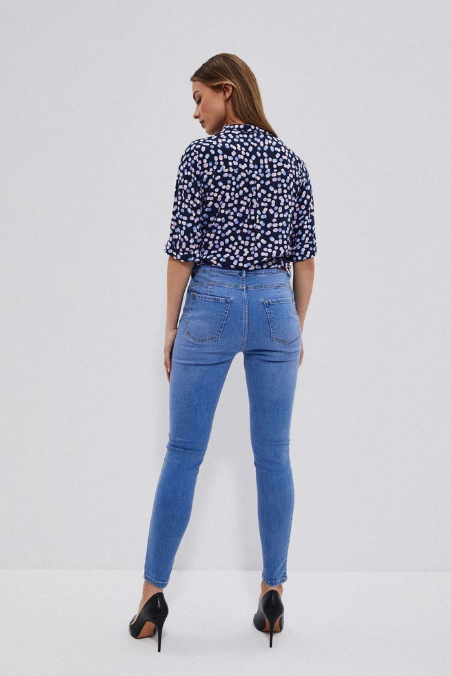 Jeansy push up niebieskie