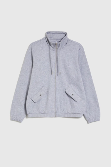 Bluza zapinana na zamek szara