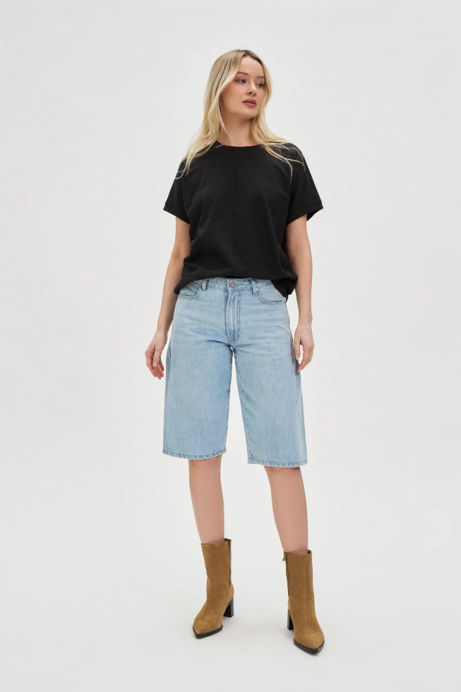 Jeansowe bermudy jasnoniebieskie
