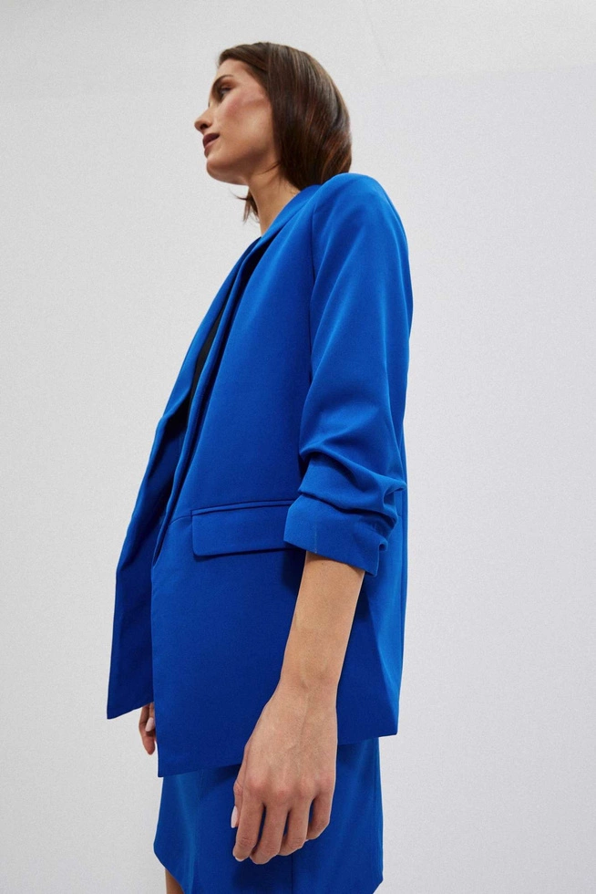 Gładka marynarka niebieska