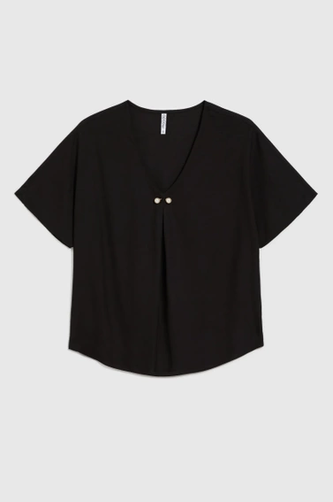 Wiskozowa koszula czarna