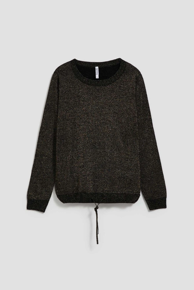 Sweter z metaliczną nitką czarny