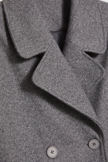 Płaszcz z paskiem szary