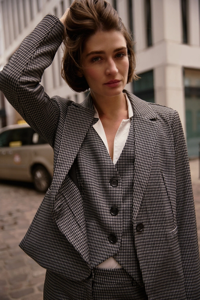 Elegancka kamizelka szara