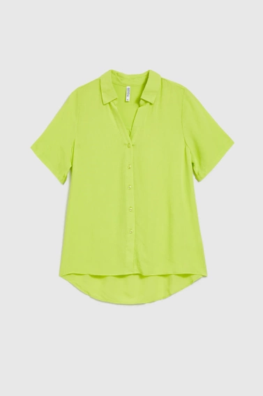 Koszula z kołnierzykiem limonkowa