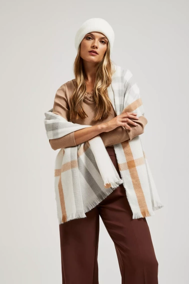 Dzianinowa czapka perłowa