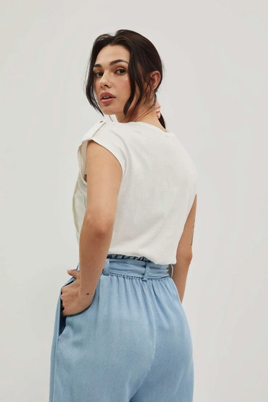 Bawełniana bluzka perłowa