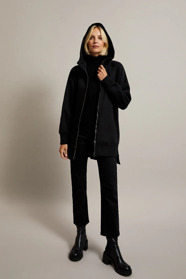 Bluza oversize z kapturem czarna