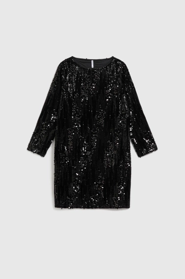 Sukienka z cekinami czarna 