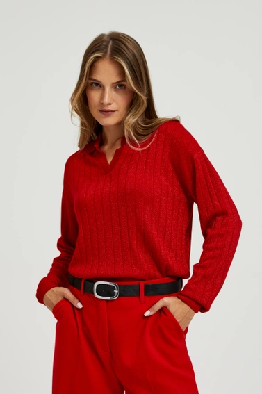 Gładki pasek z klamrą w kolorze srebrnym czarny