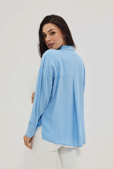 Koszula w paski błękitna