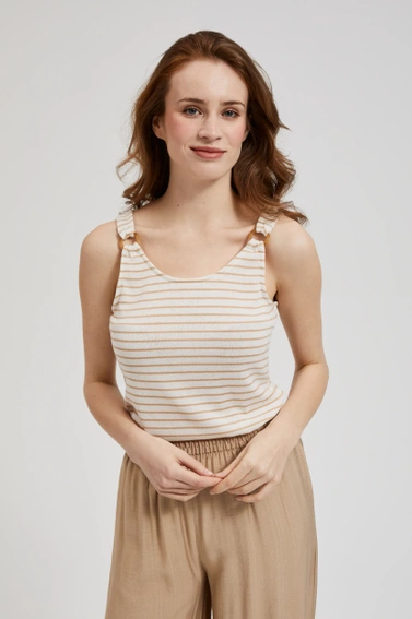 Bluza top w paski biała