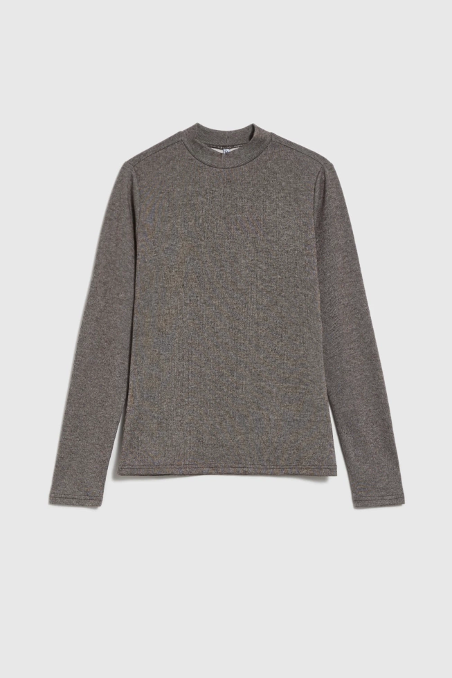 Bluzka z golfem brązowa